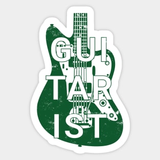 Guitarist Electric Guitar Body Dark Green Color Sticker